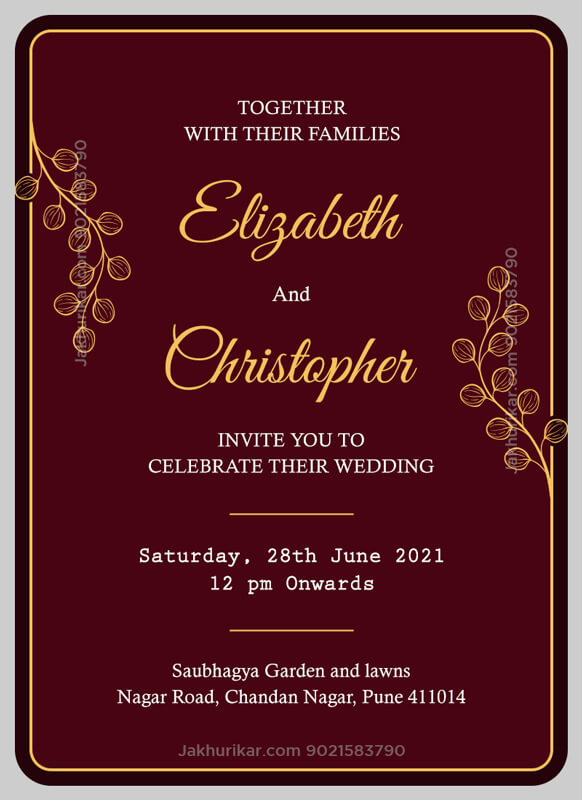 Marriage Invitation 