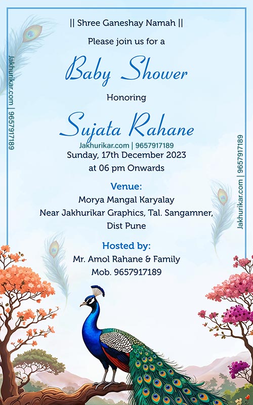 English Baby Shower Invitation Card Designs | Free Editable Templates