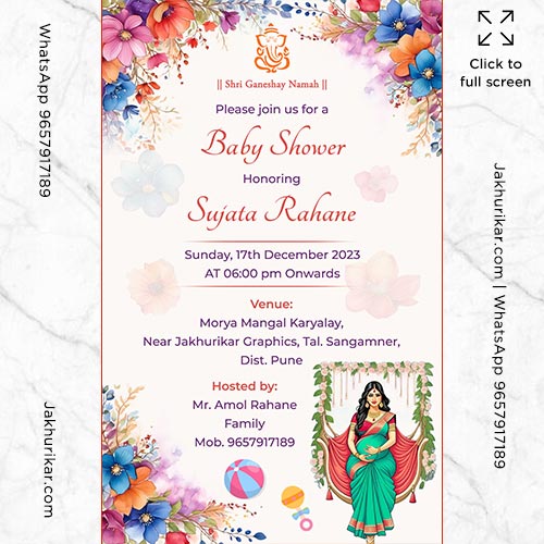 English Baby Shower Card Online Designs For Whatsapp | Baby Shower Invitations Card Online