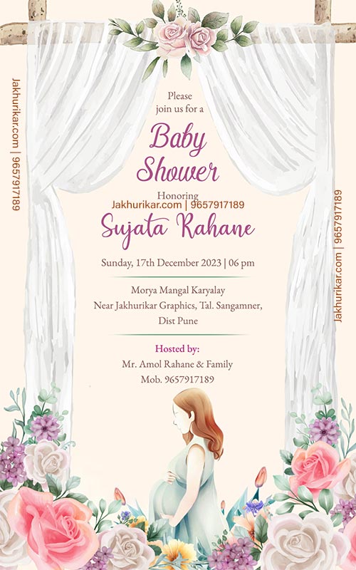 English Baby Shower Invitation Templates | Editable Online Invite Maker