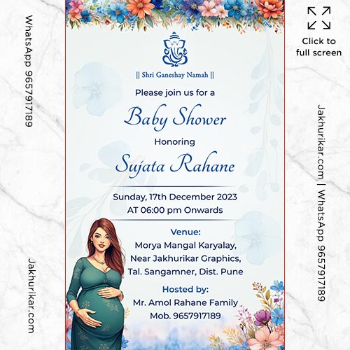 English Baby Shower Invitation Design  Maker Online In Pune | Baby Shower Invitation Card
