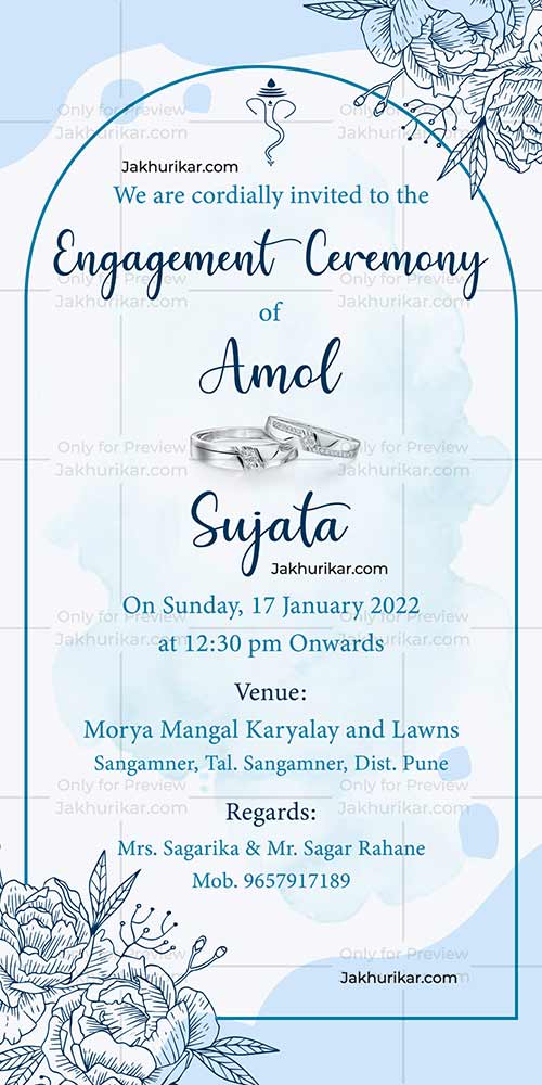 Engagement invitation card design online