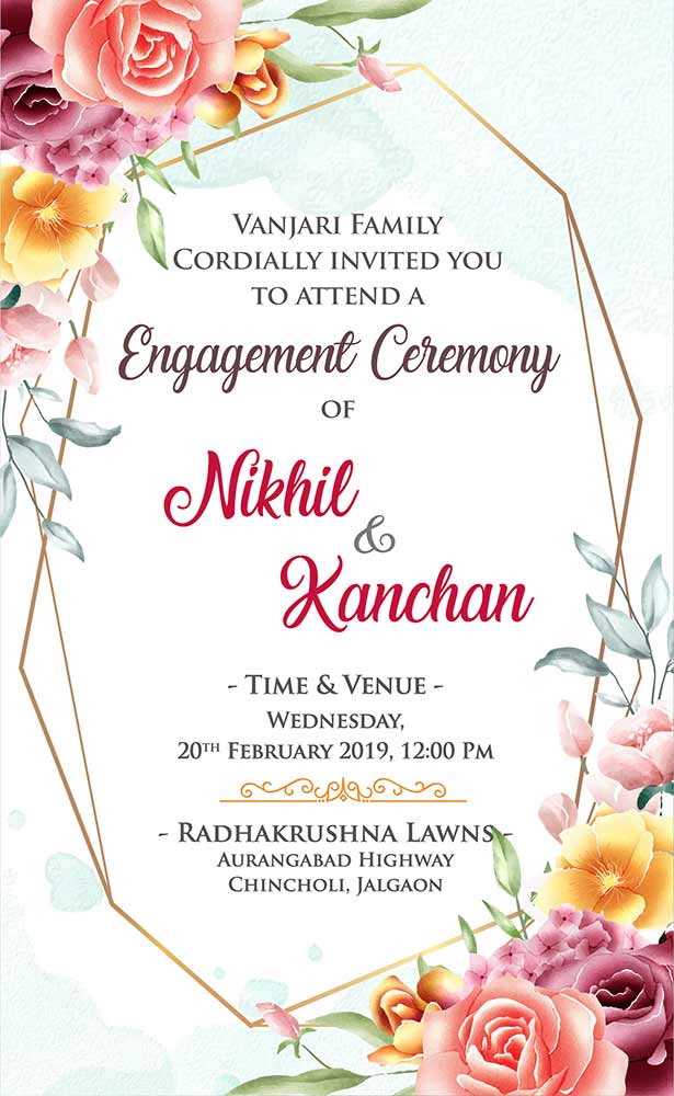 Customizable engagement party invitation