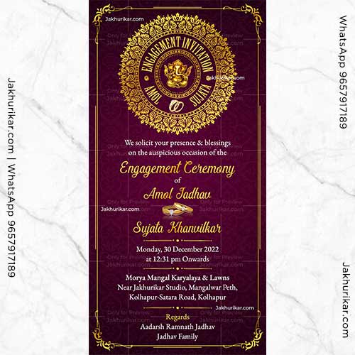 Indian Engagement Invitation Video Template Free Download