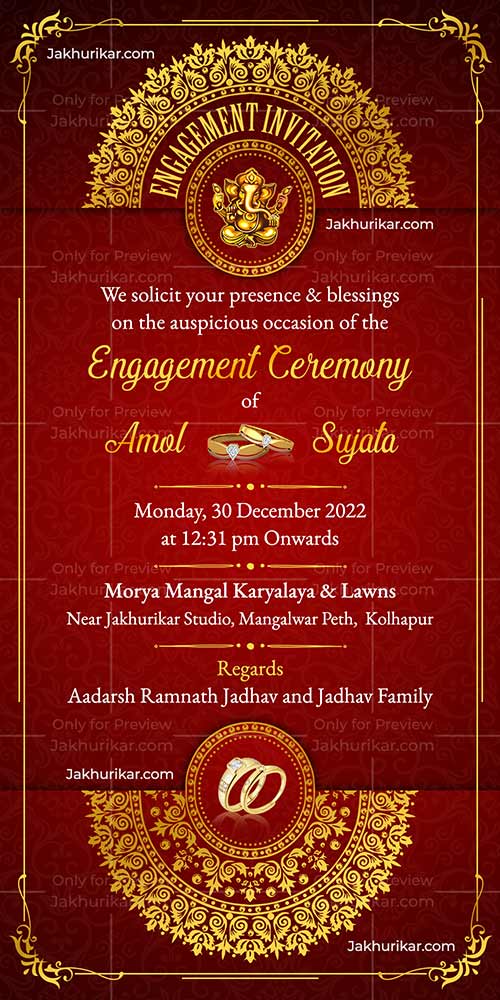 Engagement invite template free download