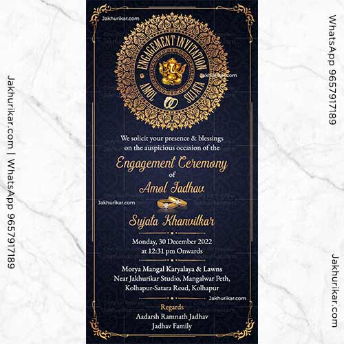 Engagement Invitation Card Online Maker | Engagement Cards