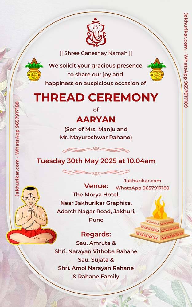 Upanayan Digital Invitation Maker