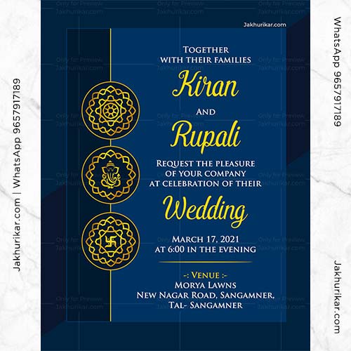 Casual and Formal Wedding Invitation card design | jakhurikar
